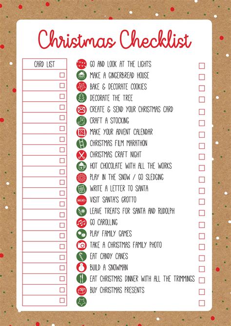 Christmas Checklist Printable